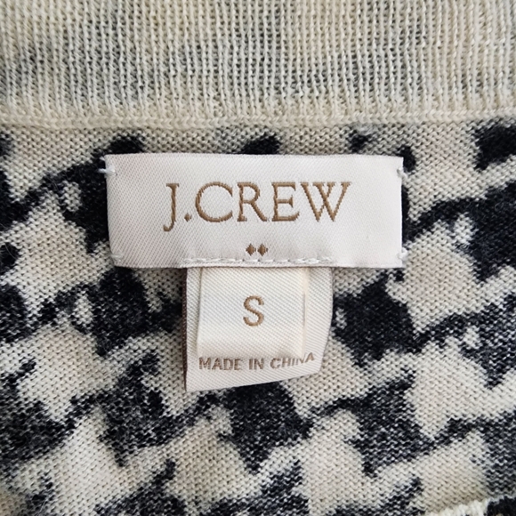 J Crew 100% Merino Wool Houndstooth Sweater S - Picture 5 of 5